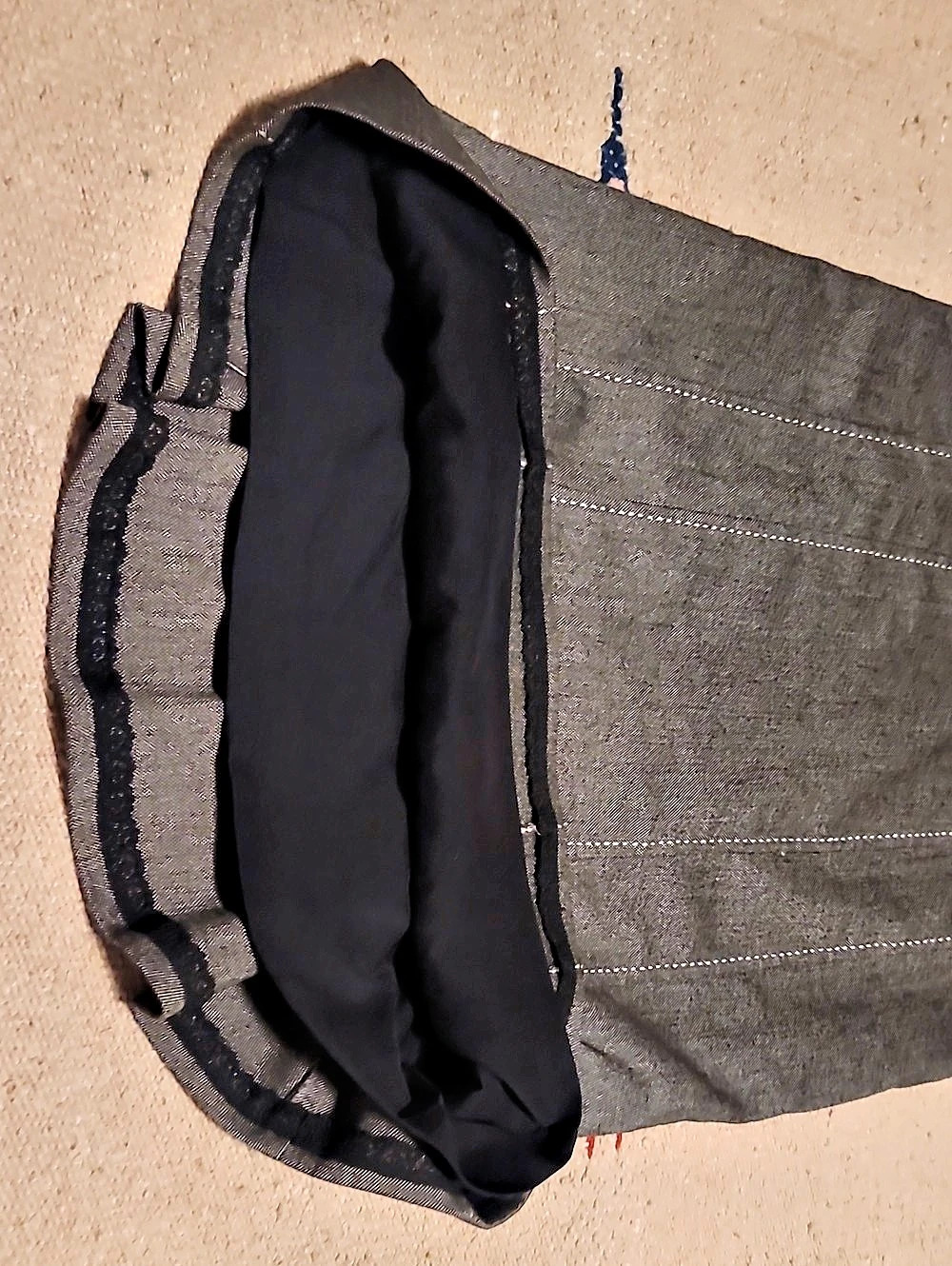 Rebecca Taylor Brown Pencil Skirt w Ruffle and Seam Detail Minimalist & Preppy - Picture 12 of 15